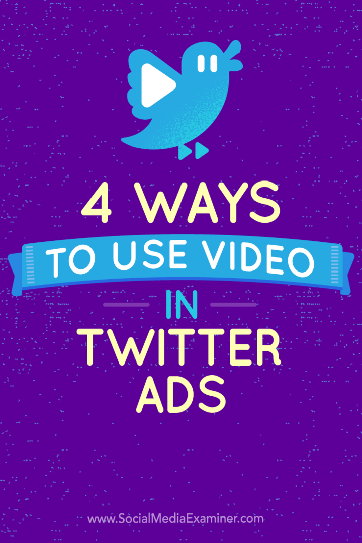 Tips voor vier manieren om Twitter-videoadvertenties te gebruiken.
