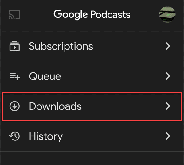 Bibliotheek downloaden offline naar een podcast luisteren