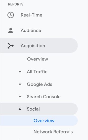 Google Analytics-doelen instellen voor Instagramverhalen, stap 1.