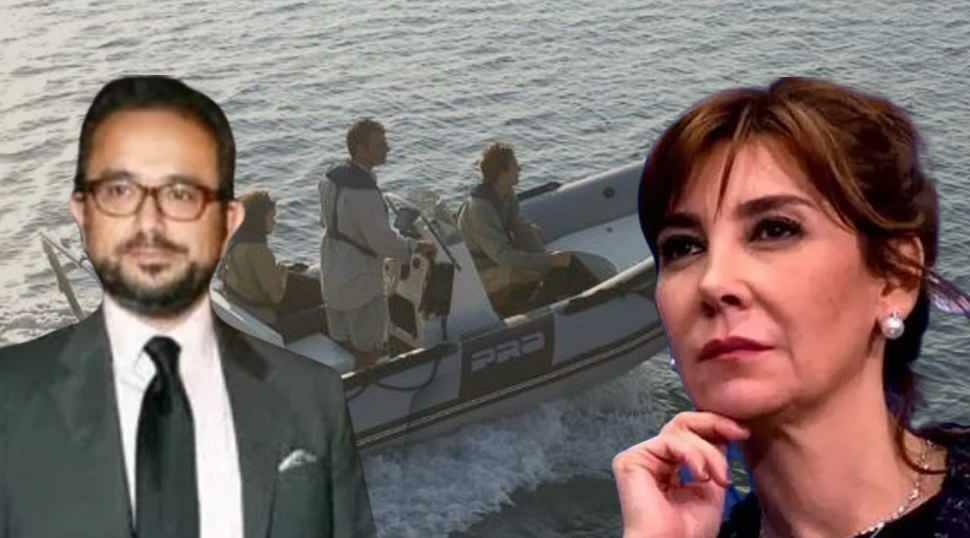 Ali Sabancı en zijn vrouw Vuslat Doğan Sabancı raakten met hun zodiacboot de rotsen