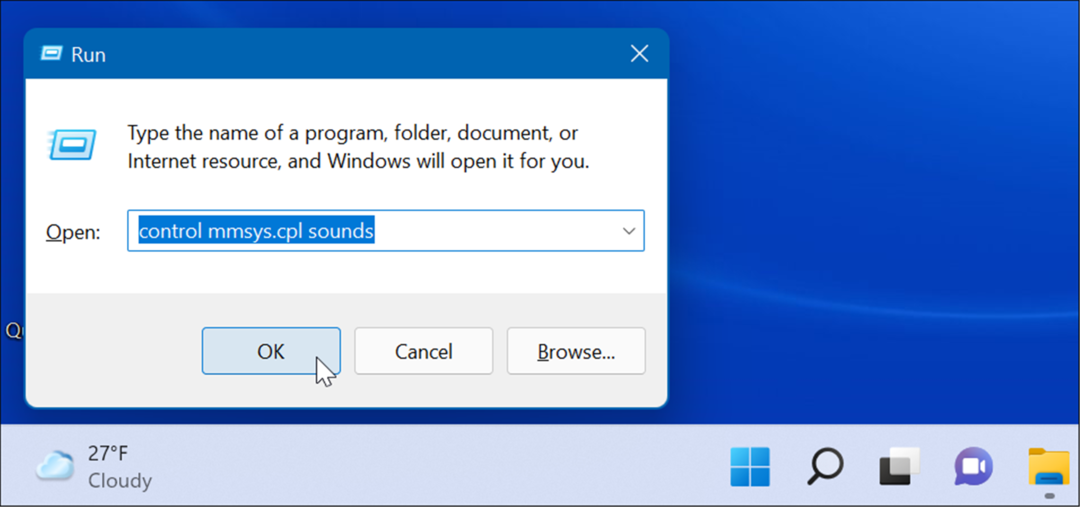 open systeemgeluiden Start Windows 11