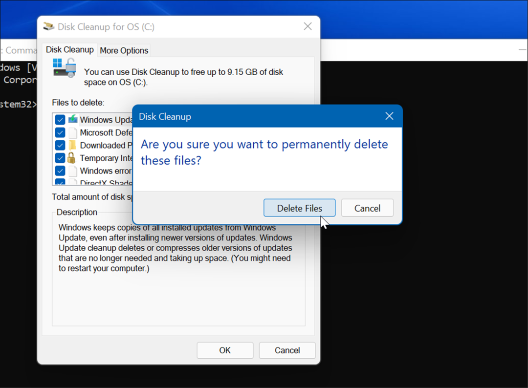 verwijder tijdelijke bestanden op Windows 11