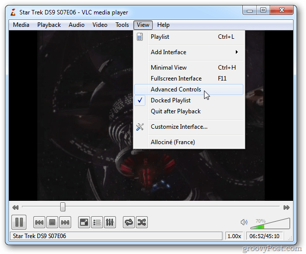 Maak Screen Snapshots in VLC Media Player