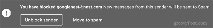 Geblokkeerde gebruikersmelding in Gmail