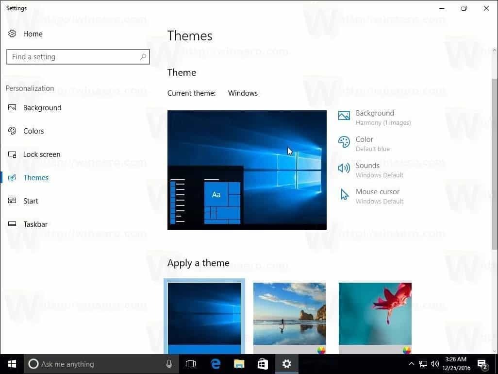 Thema's Windows 10 Creators Update 1703