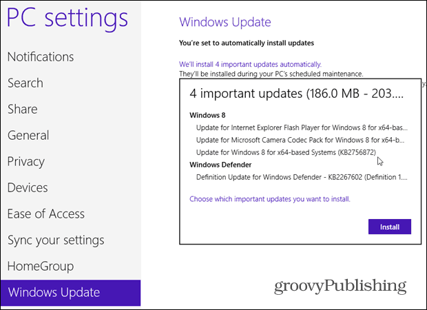 Handmatige Windows Update Windows 8