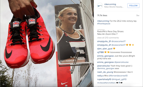 Nike Running Instagram-bericht