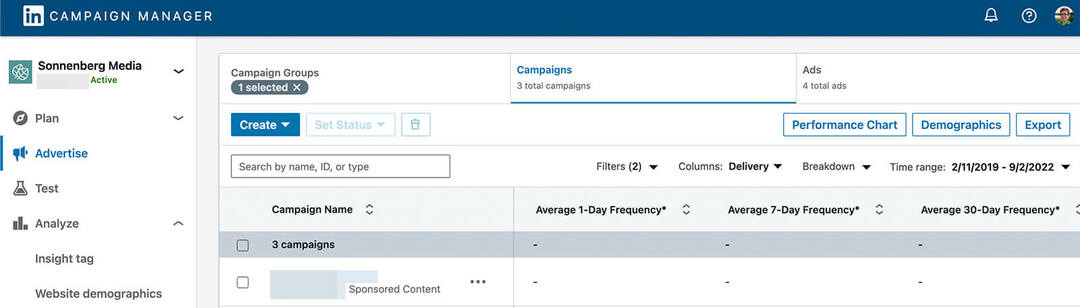 hoe-linkedin-audience-targeting-campagne-manager-frequentie-metrics-voorbeeld-8 uitvouwen