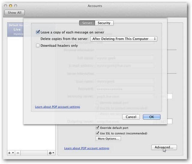 Outlook Mac 2011: een e-mailaccount verwijderen