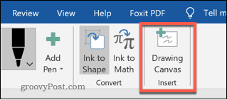 De knop Tekenpapier in Word