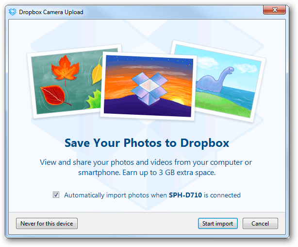 Schakel het automatisch opslaan van uw foto's naar Dropbox uit
