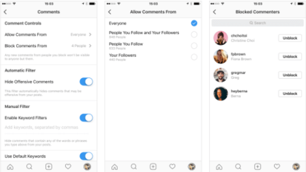 Instagram voegt nieuwe functies toe waarmee gebruikers kunnen bepalen wie op je berichten kan reageren.