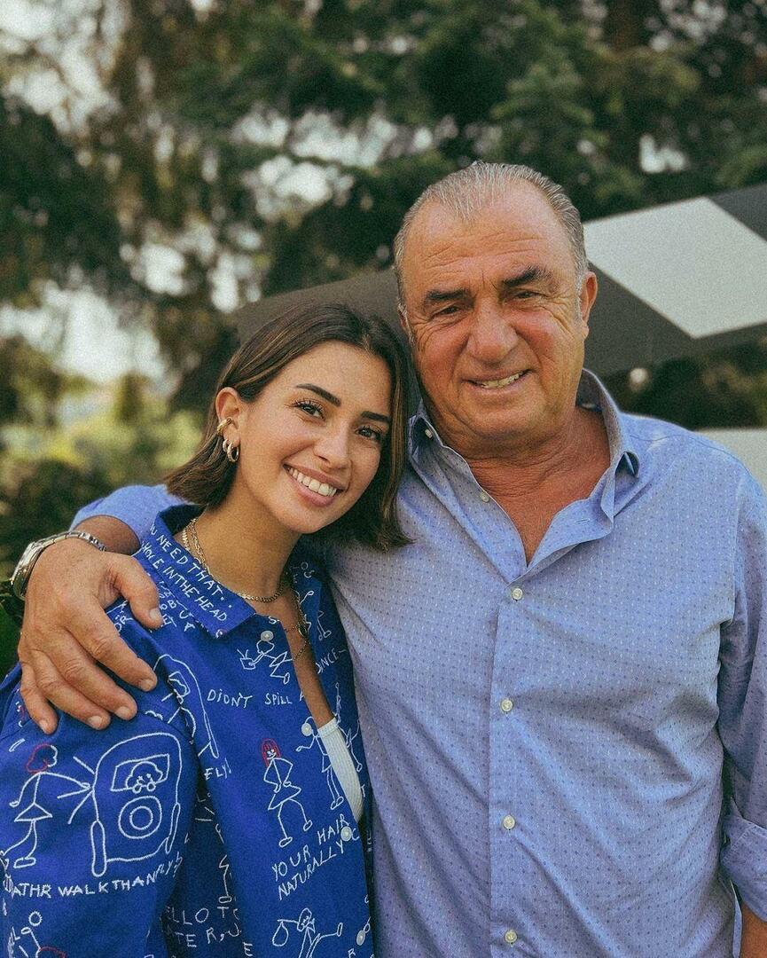 Fatih Terim en zijn dochter Buse Terim