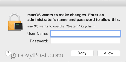 Voer de gegevens in voor uw administratieve Mac-account