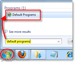 verander het standaard programma gebruik in windows 7