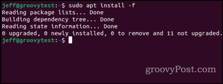 ubuntu apt install om kapotte pakketten te repareren