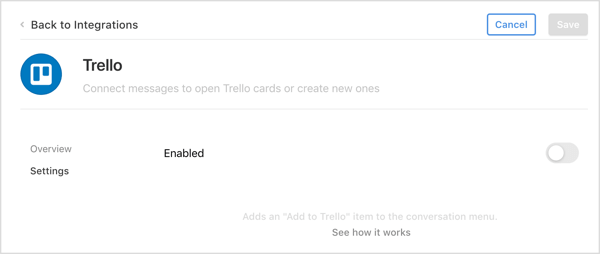 Installeer de Trello-integratie in de Front-app.