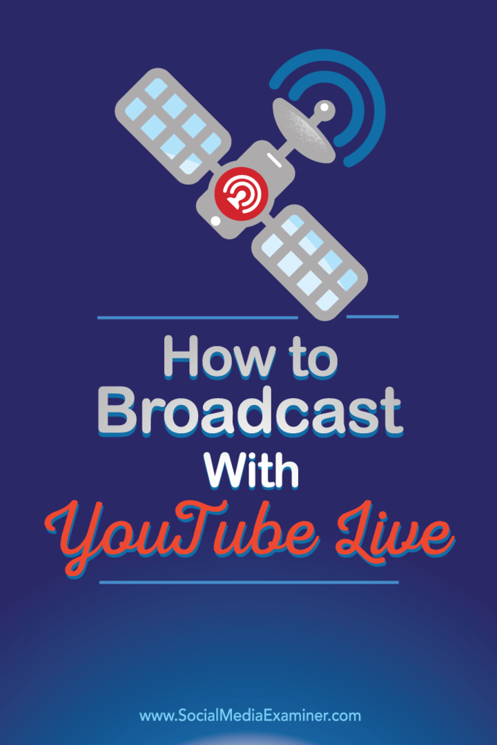 Tips voor het uitzenden van video met YouTube Live.