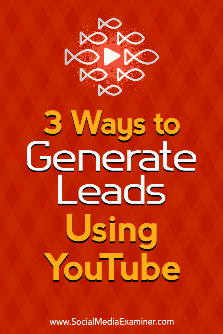 3 manieren om leads te genereren met YouTube door Rikke Thomsen op Social Media Examiner.