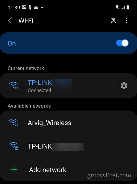 Wi-Fi-netwerkverbinding