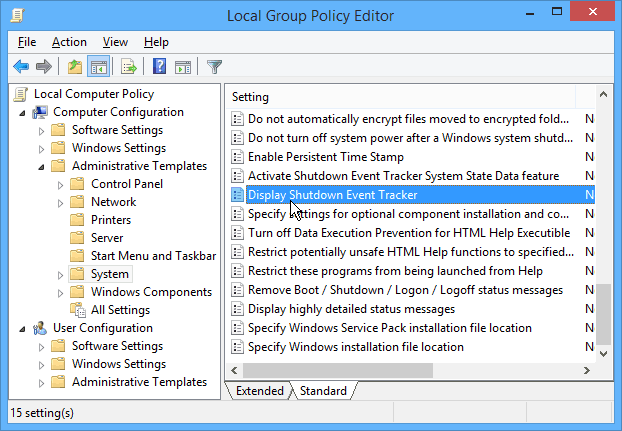 Groepsbeleid-editor Windows