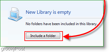 hoe u een nieuwe map opneemt in een nieuwe bibliotheek in Windows 7