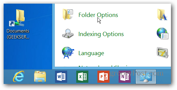 Folder opties