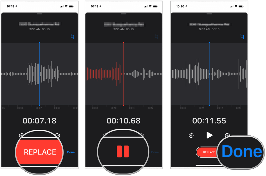 iPhone-spraakmemo's vervangen audio