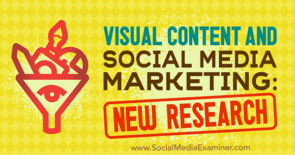 Visuele inhoud en social media marketing: nieuw onderzoek door Michelle Krasniak op social media examiner.