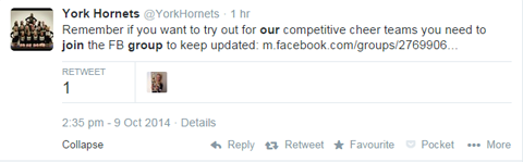 yorkhornets tweet