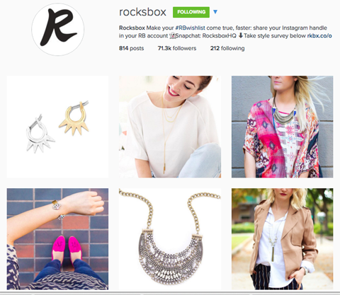 rocksbox instagram profiel
