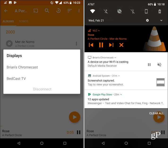 Ondersteuning voor Android VLC Chromecast