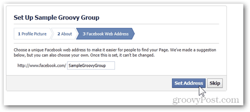 facebook setup groep stap 3 facebook webadres ingesteld adres