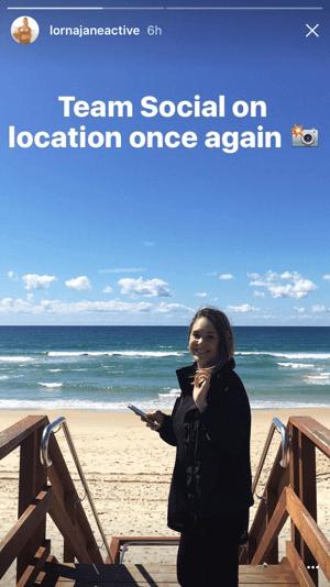 lorna jane actief instagramverhaal