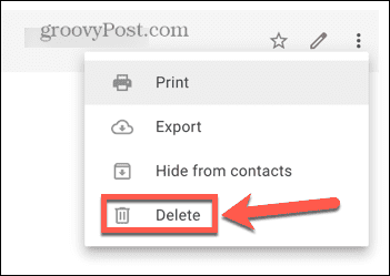 gmail contact verwijderen
