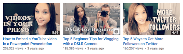 Maak waardevolle inhoud voor uw vlogs en gebruik deze om uw expertise te laten zien.