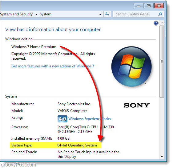vind 64-bit of 32-bit versie van Windows 7