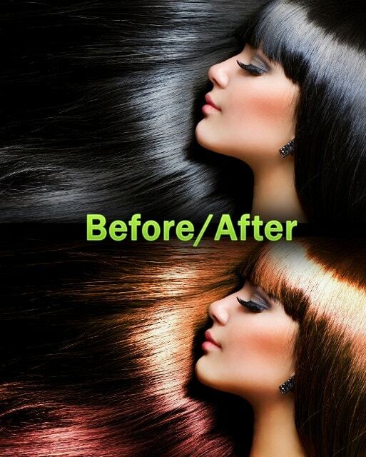 voordat na olor haar photoshop retoucheren tutorial eindresultaat