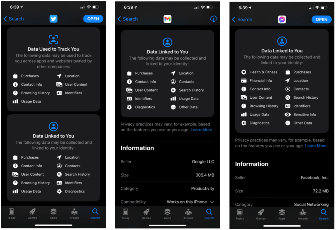 Privacylabels van de App Store gebruiken in iOS en macOS