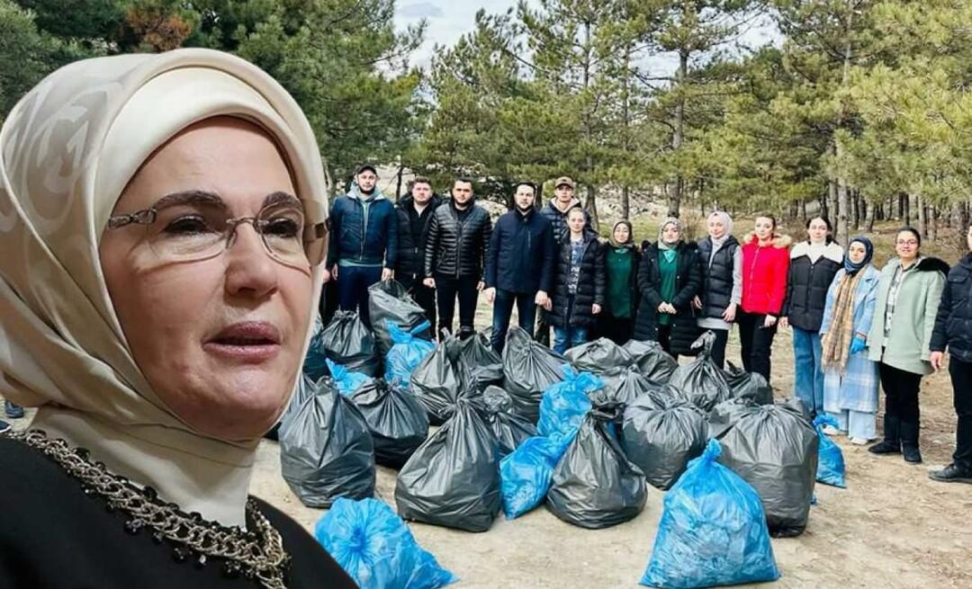 Groeten van Emine Erdoğan aan natuurminnende jongeren