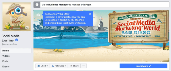 Facebook breidt de mogelijkheid uit om video's als omslagafbeeldingen te uploaden naar meer pagina's. 