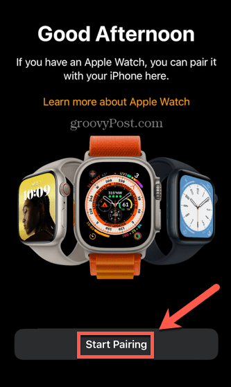 Apple Watch begint met koppelen