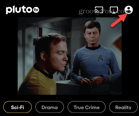 Pluto tv app profielpictogram