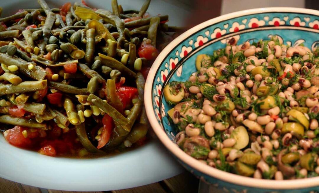 Hoe maak je erwtensalade, zowel vers als droog? Verschillende saladerecepten met erwten met zwarte ogen...