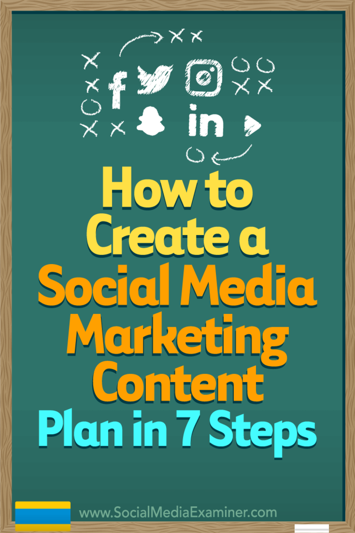 Hoe u in 7 stappen een social media marketing content plan maakt: Social Media Examiner