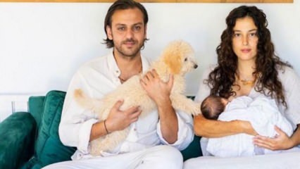Familie pose met 'Marsel' baby van Cansu Tosun!