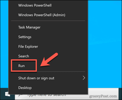 Start Uitvoeren in Windows 10