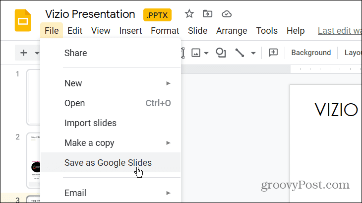 Opslaan als Google Presentaties
