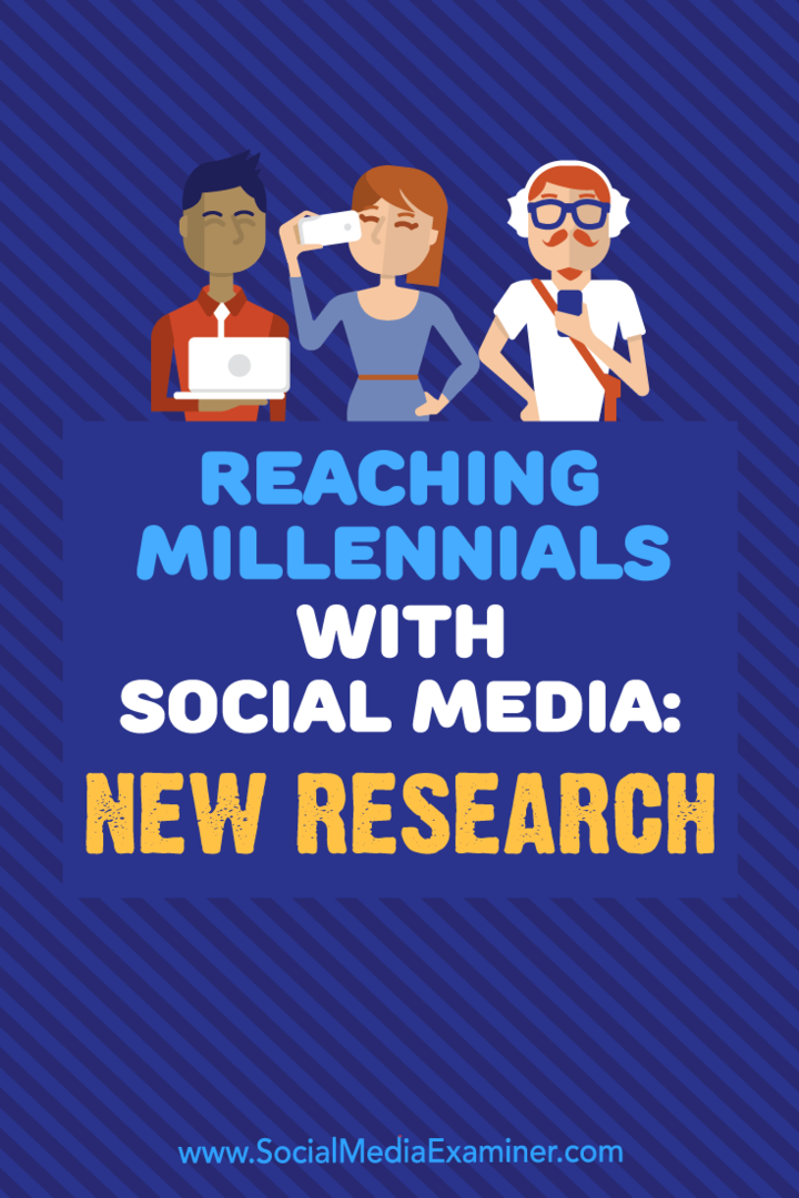 Millennials bereiken met sociale media: nieuw onderzoek door Michelle Krasniak over Social Media Examiner.