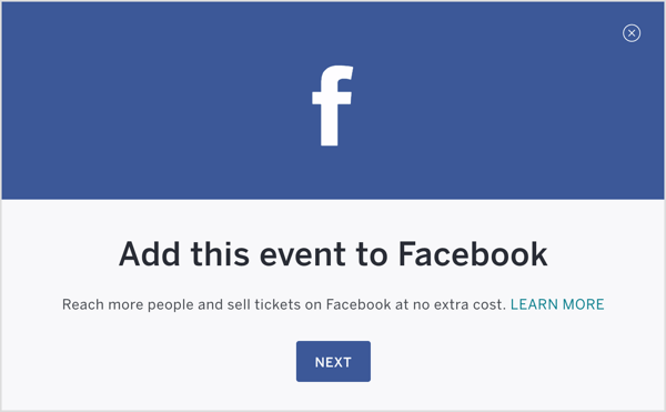 Zodra je Eventbrite-evenement is opgezet, publiceer je het en voeg je het toe aan Facebook.